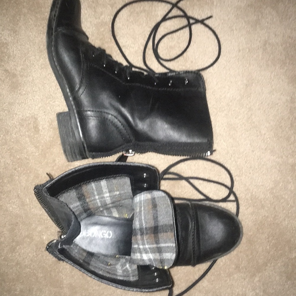 Zip Up, Lace Up Black Combat Boots